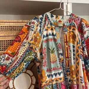 Farm Rio eyelet midi dress